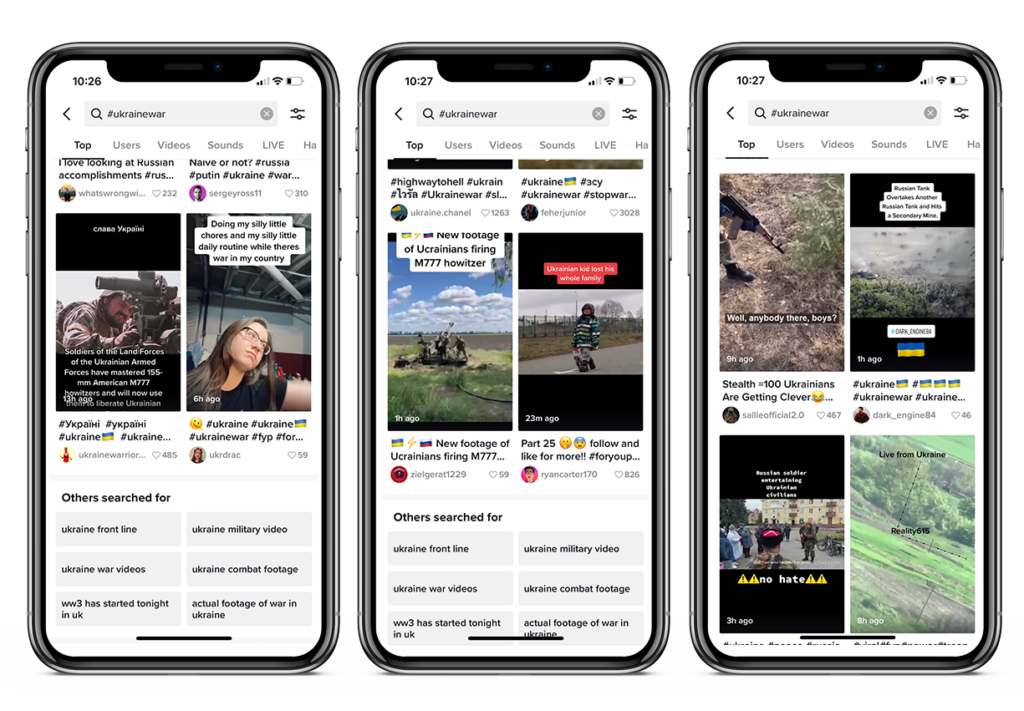 Ukraine war on TikTok